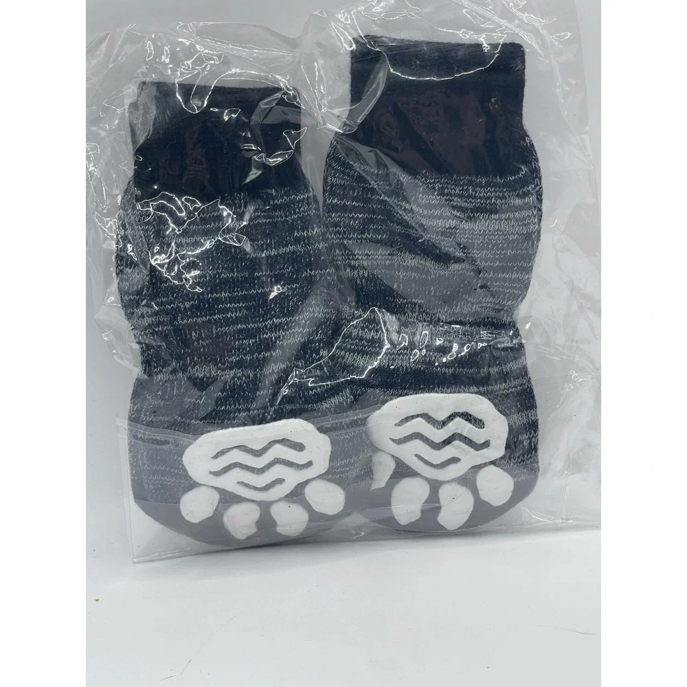 Dog Socks L‎ Large Non-Slip Anti-Slip Paw Protection Indoors Black BinZ